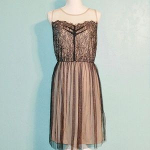 Anthropologie Mystree Boho Lace Tulle Dress Medium